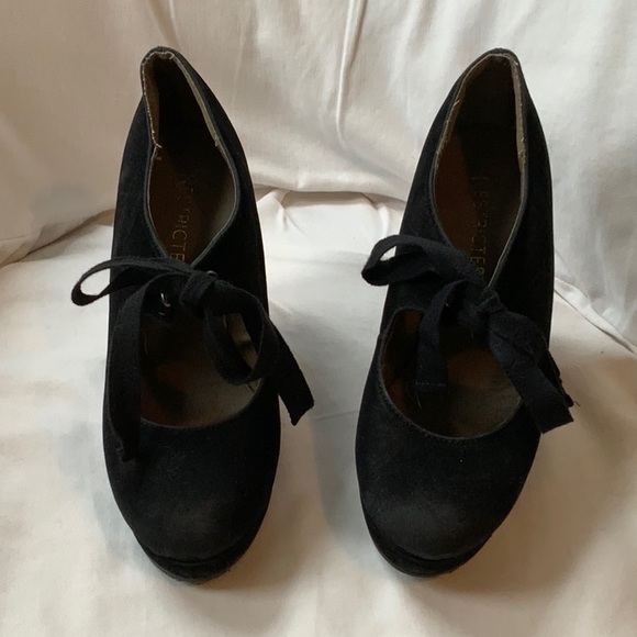 Retro velvet wedges size 7 - Picture 2 of 7